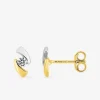 Boucles d'oreilles or 375‰ et oxyde de zirconium SO OR