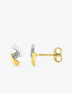 Boucles d'oreilles or 375‰ et oxyde de zirconium SO OR