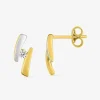 Boucles d'oreilles or 375‰ et oxyde de zirconium SO OR