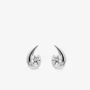 Boucles d'oreilles or blanc 375 ‰ et oxydes de zirconium fantaisie SO OR