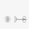 Boucles d'oreilles or blanc 375‰ et oxyde de zirconium SO OR