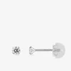 Boucles d'oreilles or blanc 375‰ et oxyde de zirconium SO OR