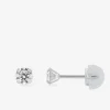 Boucles d'oreilles or blanc 375‰ et oxyde de zirconium SO OR