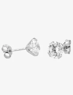 Boucles d'oreilles or blanc 375‰ et oxyde de zirconium SO OR
