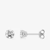 Boucles d'oreilles or blanc 375‰ et oxyde de zirconium SO OR