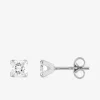 Boucles d'oreilles or blanc 375‰ et oxyde de zirconium SO OR