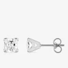 Boucles d'oreilles or blanc 375‰ et oxyde de zirconium SO OR