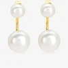 Boucles d'oreilles or jaune 375‰ et perles 5 mm et 8 mm SO OR