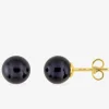 Boucles d'oreilles or jaune 375‰ et perle 7 mm SO OR