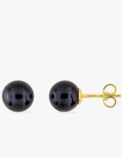 Boucles d'oreilles or jaune 375‰ et perle 7 mm SO OR