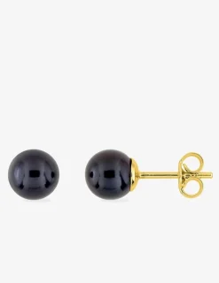Boucles d'oreilles or jaune 375‰ et perle 6 mm SO OR