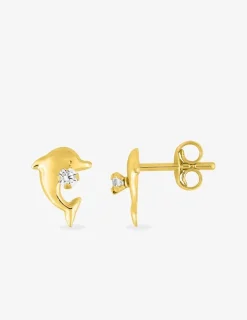 Boucles d'oreilles or jaune 375‰ et oxyde de zirconium SO OR