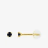 Boucles d'oreilles or jaune 375‰ et saphir SO OR