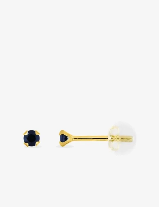 Boucles d'oreilles or jaune 375‰ et saphir SO OR