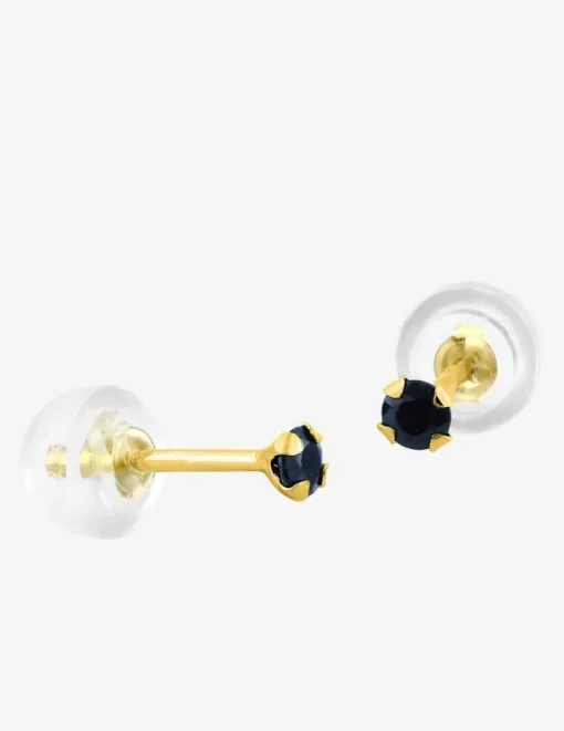 Boucles d'oreilles or jaune 375‰ et saphir SO OR