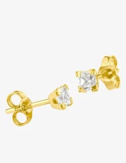 Boucles d'oreilles or jaune 375‰ et oxyde de zirconium SO OR