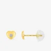 Boucles d'oreilles or jaune 375‰ et oxyde de zirconium SO OR