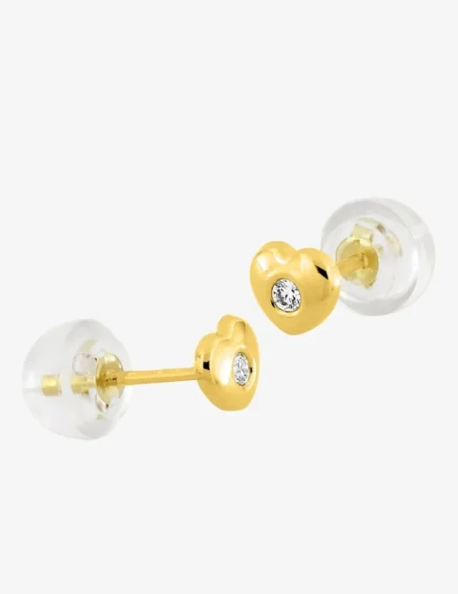 Boucles d'oreilles or jaune 375‰ et oxyde de zirconium SO OR