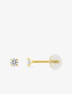 Boucles d'oreilles or jaune 375‰ et oxyde de zirconium SO OR