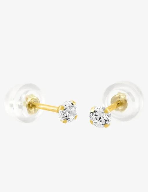 Boucles d'oreilles or jaune 375‰ et oxyde de zirconium SO OR