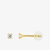 Boucles d'oreilles or jaune 375‰ et oxyde de zirconium SO OR