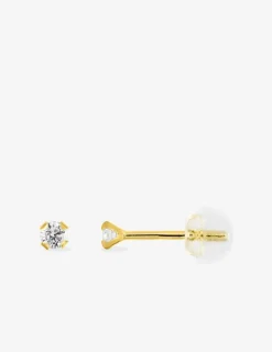 Boucles d'oreilles or jaune 375‰ et oxyde de zirconium SO OR