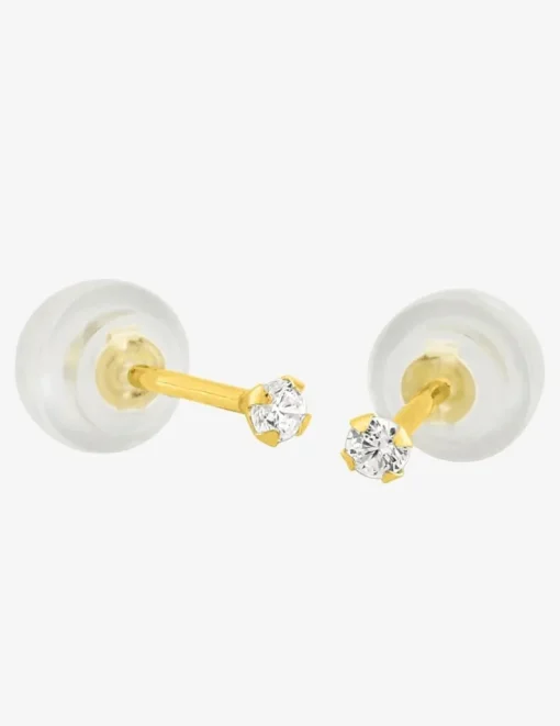 Boucles d'oreilles or jaune 375‰ et oxyde de zirconium SO OR