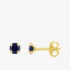 Boucles d'oreilles or jaune 375‰ et saphir SO OR