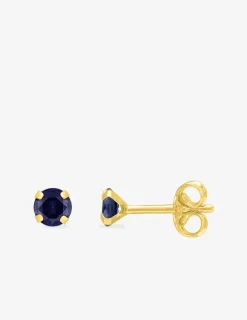 Boucles d'oreilles or jaune 375‰ et saphir SO OR