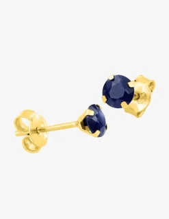 Boucles d'oreilles or jaune 375‰ et saphir SO OR
