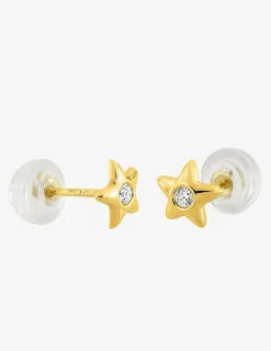 Boucles d'oreilles or jaune 375‰ et oxyde de zirconium SO OR