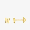Boucles d'oreilles papillon or jaune 375‰ SO OR