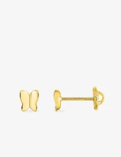 Boucles d'oreilles papillon or jaune 375‰ SO OR