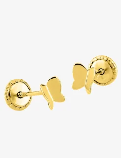 Boucles d'oreilles papillon or jaune 375‰ SO OR
