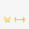 Boucles d'oreilles papillon or jaune 375‰ SO OR