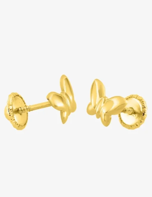 Boucles d'oreilles papillon or jaune 375‰ SO OR