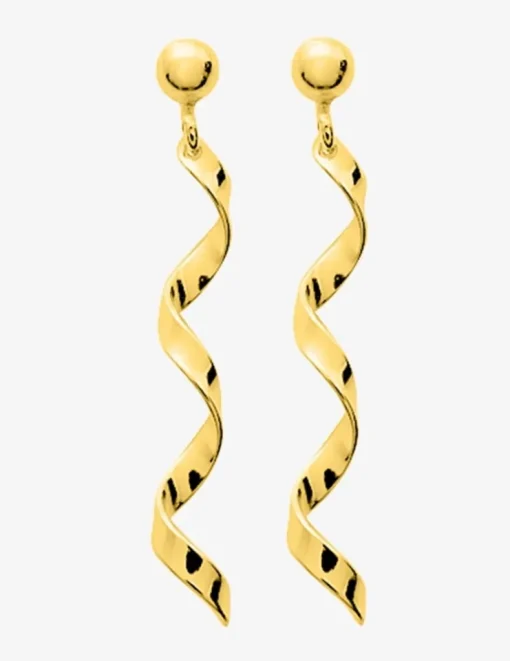 Boucles d'oreilles pendantes serpentin plaqué or SO OR