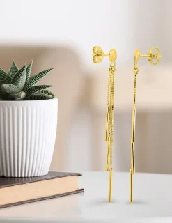 Boucles d'oreilles pendantes or jaune 375‰ SO OR