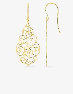 Boucles d'oreilles pendantes or jaune 375‰ SO OR