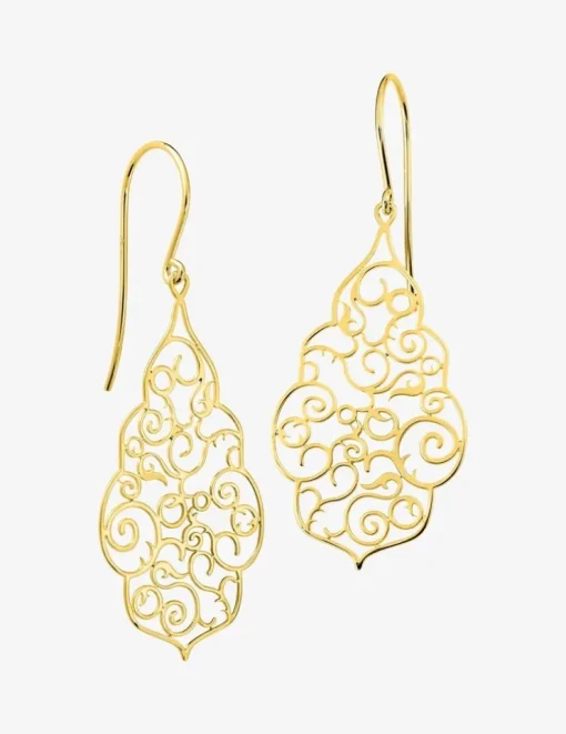 Boucles d'oreilles pendantes or jaune 375‰ SO OR