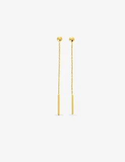 Boucles d'oreilles pendantes chaînes or jaune 750 ‰ SO OR
