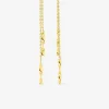 Boucles d'oreilles pendantes motifs torsadés or jaune 750 ‰ SO OR