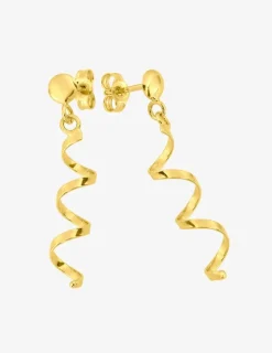 Boucles d'oreilles pendantes "serpentin" or jaune 375‰ SO OR