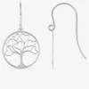 Boucles d'oreilles pendantes argent 925 ‰ arbre de vie cœur SO OR