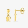 Boucles d'oreilles pendantes papillons or jaune 375‰ SO OR
