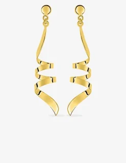 Boucles d'oreilles pendantes "serpentin" or jaune 375‰ SO OR