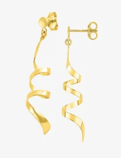 Boucles d'oreilles pendantes "serpentin" or jaune 375‰ SO OR