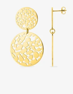 Boucles d’oreilles pendantes en acier doré SO OR