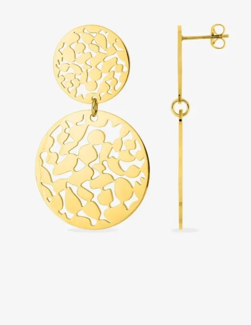 Boucles d’oreilles pendantes en acier doré SO OR