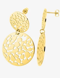 Boucles d’oreilles pendantes en acier doré SO OR